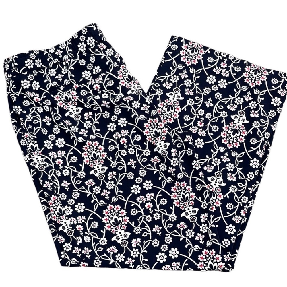 Like New LOFT Flowy Elastic Waist Wide Leg Pants
